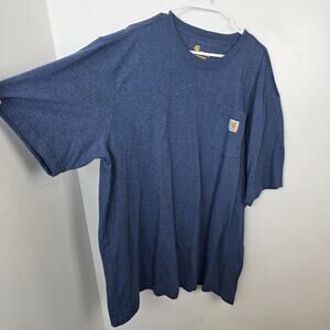 Carhartt Men's Blue Original Fit Casual Outdoor Workwear T-Shirt Size 2XL